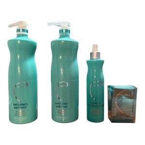 Malibu C SWIMMERS Wellness Jumbo Shampoo & Conditioner + Leave In + 16 Remedy Pk